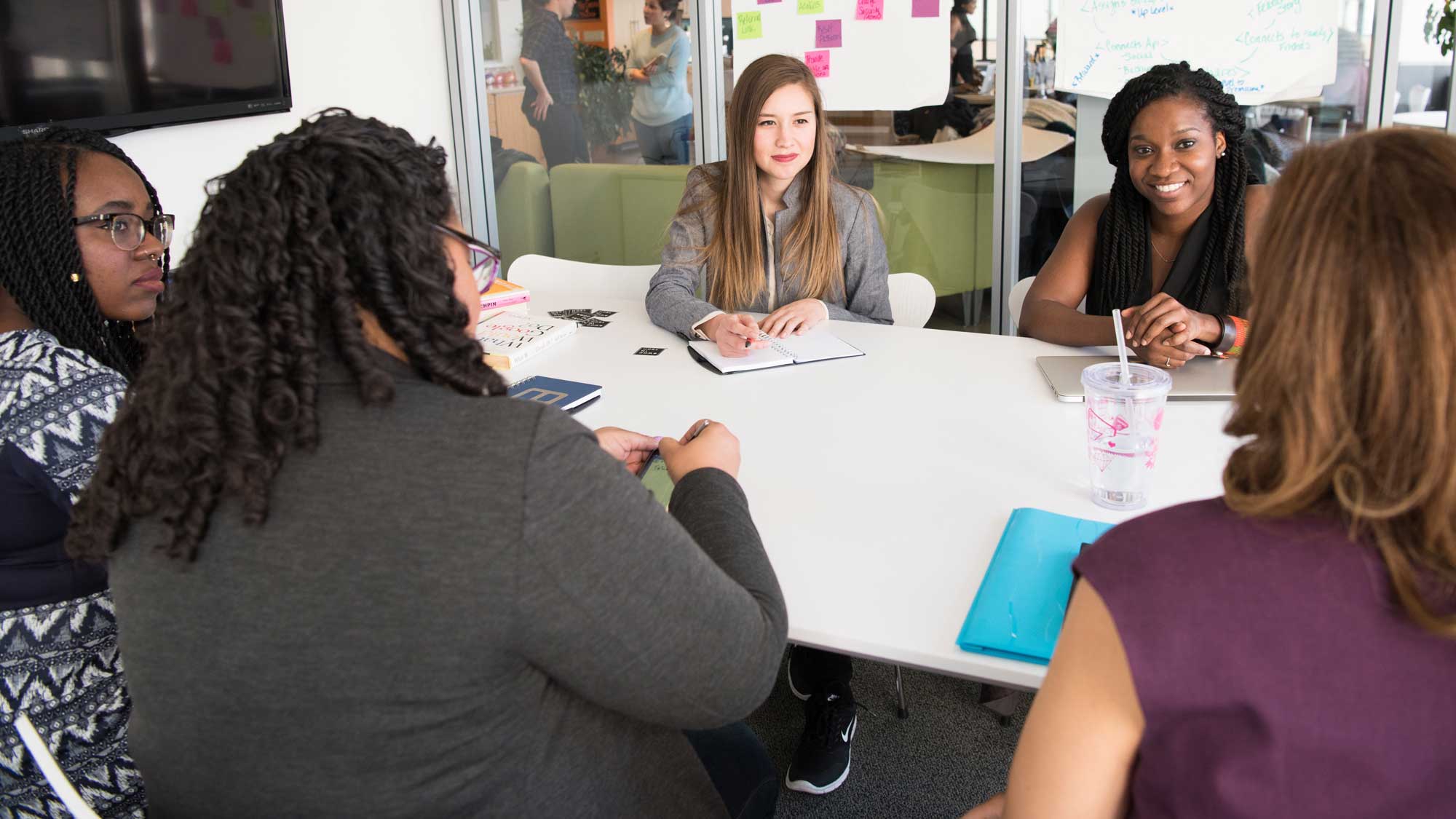Educator teaching a group of students