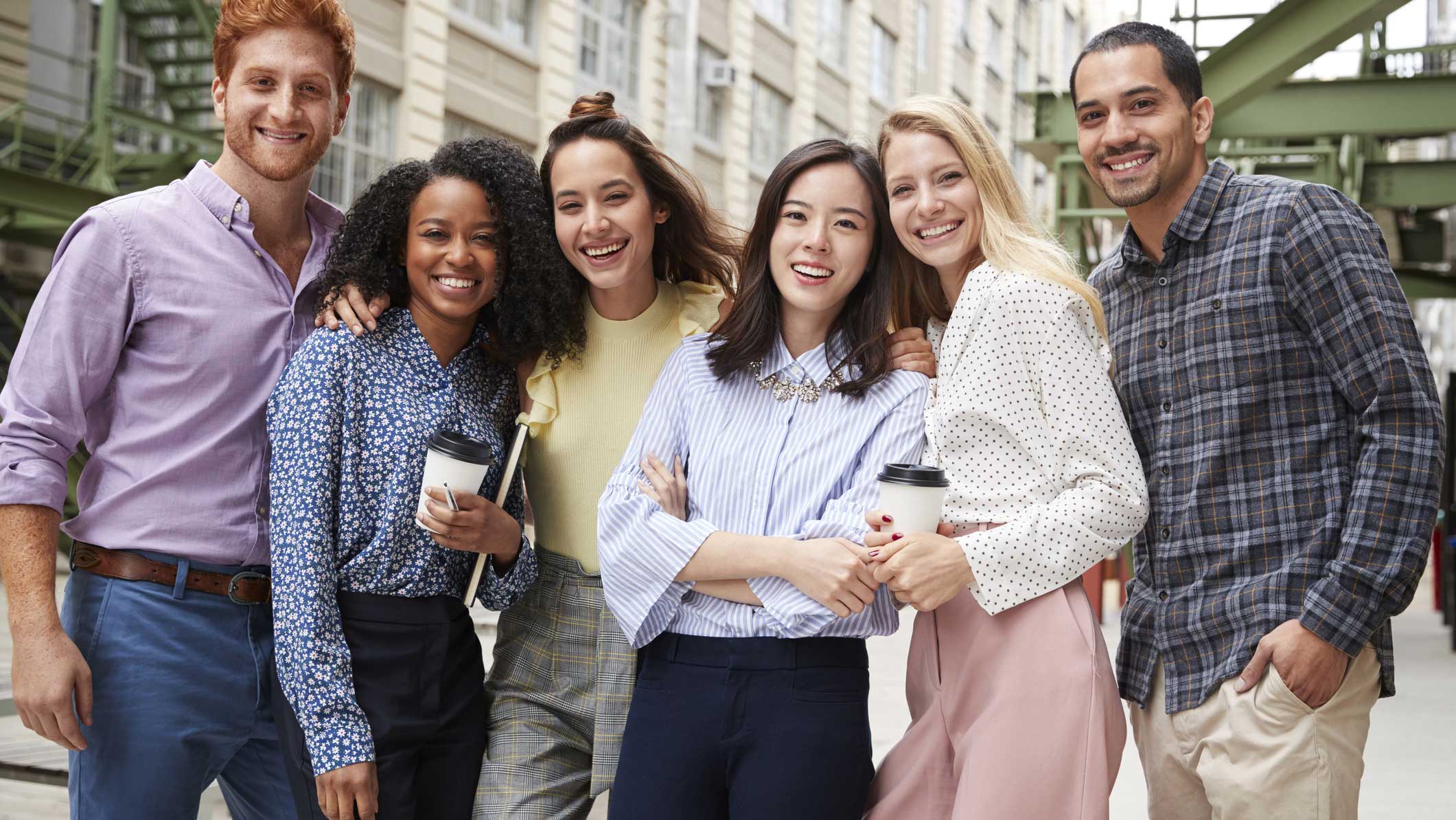 Group of people smiling
