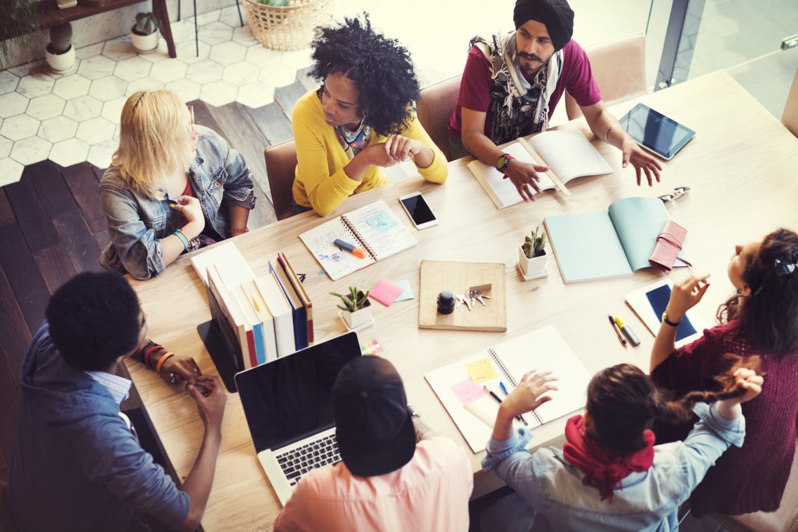 people collaborating on a project
