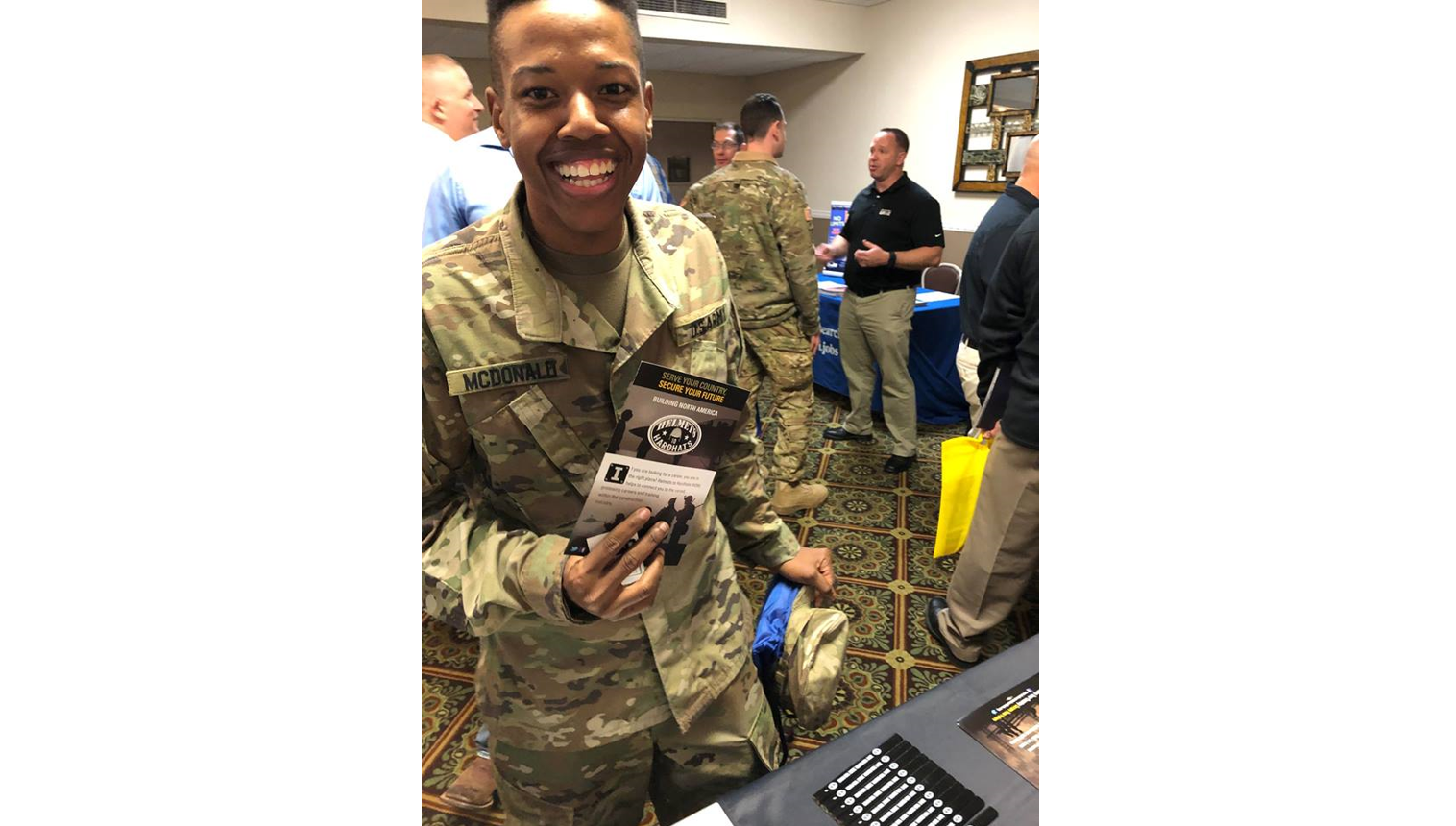 Veteran at a Job Fair