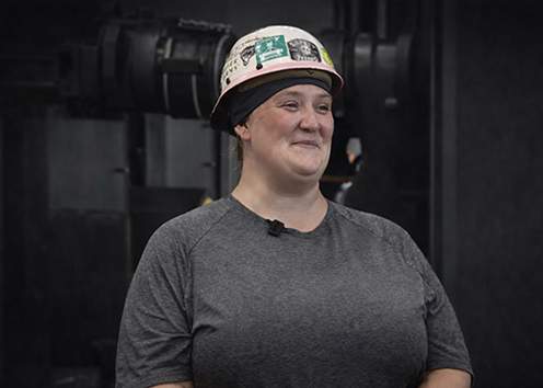 Female construction worker