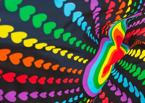 Rainbow hearts