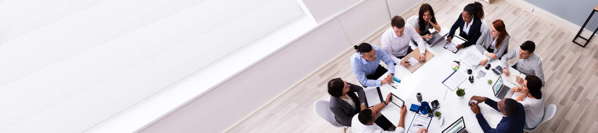 Business Team Working Around Table