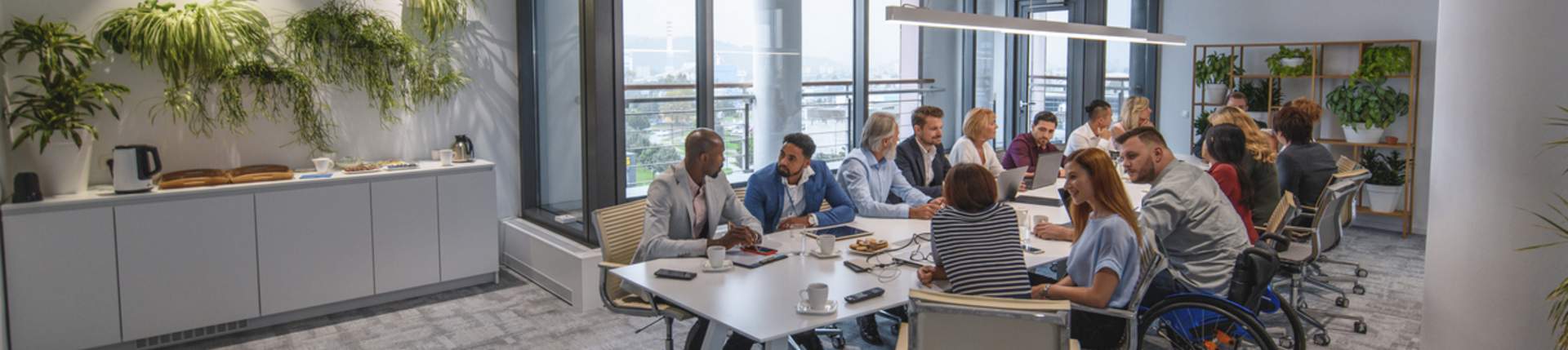 colleagues working at a table