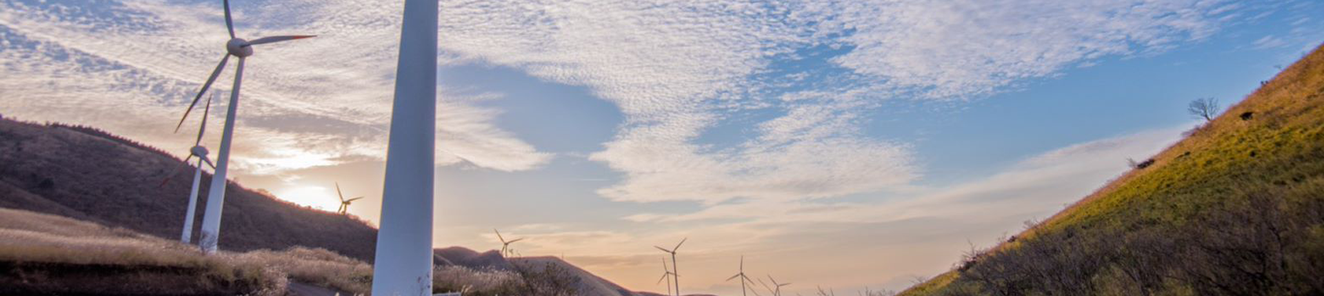 Energy with windmill in nature